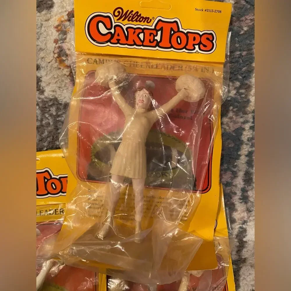 Vintage Cheerleader Cake Toppers